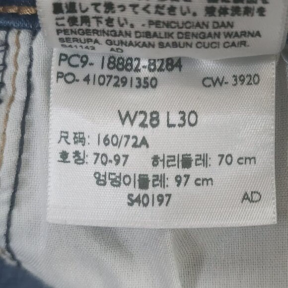 Levi Strauss Medium Wash 711 Skinny Stretch Cotton Poly Elastane Jean Sz W28 L30 - Picture 13 of 16